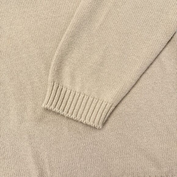 Vintage LL Bean Sweater Mens Size XL Tall Tan V Neck Pullover Knit Casual - Picture 3 of 9